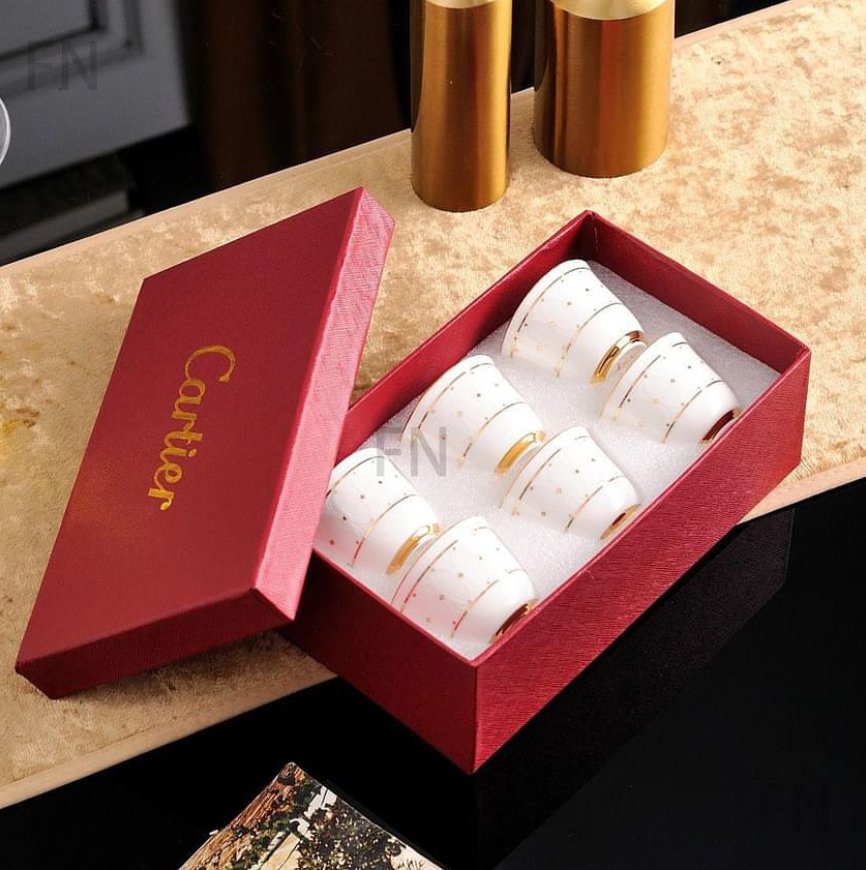 Cartier Porcelain Arabic Coffee Cups Set of six - Cartier Arabic Coffee | Aleppo Gift UAE